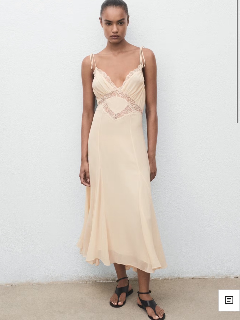 Mango lace camisole dress